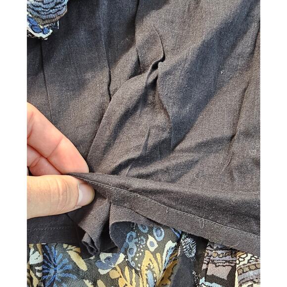 Coldwater creek PM M PETITE chiffon lined Maxi skirt flowy pleated mixed media + - Picture 6 of 8